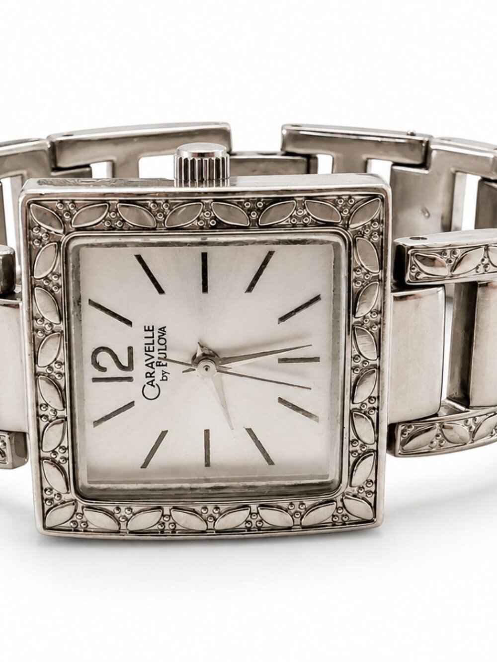 Caravelle by Bulova Silver-Tone Square Women’s Watch – Serviced & Cleaned - Picture 2 of 4